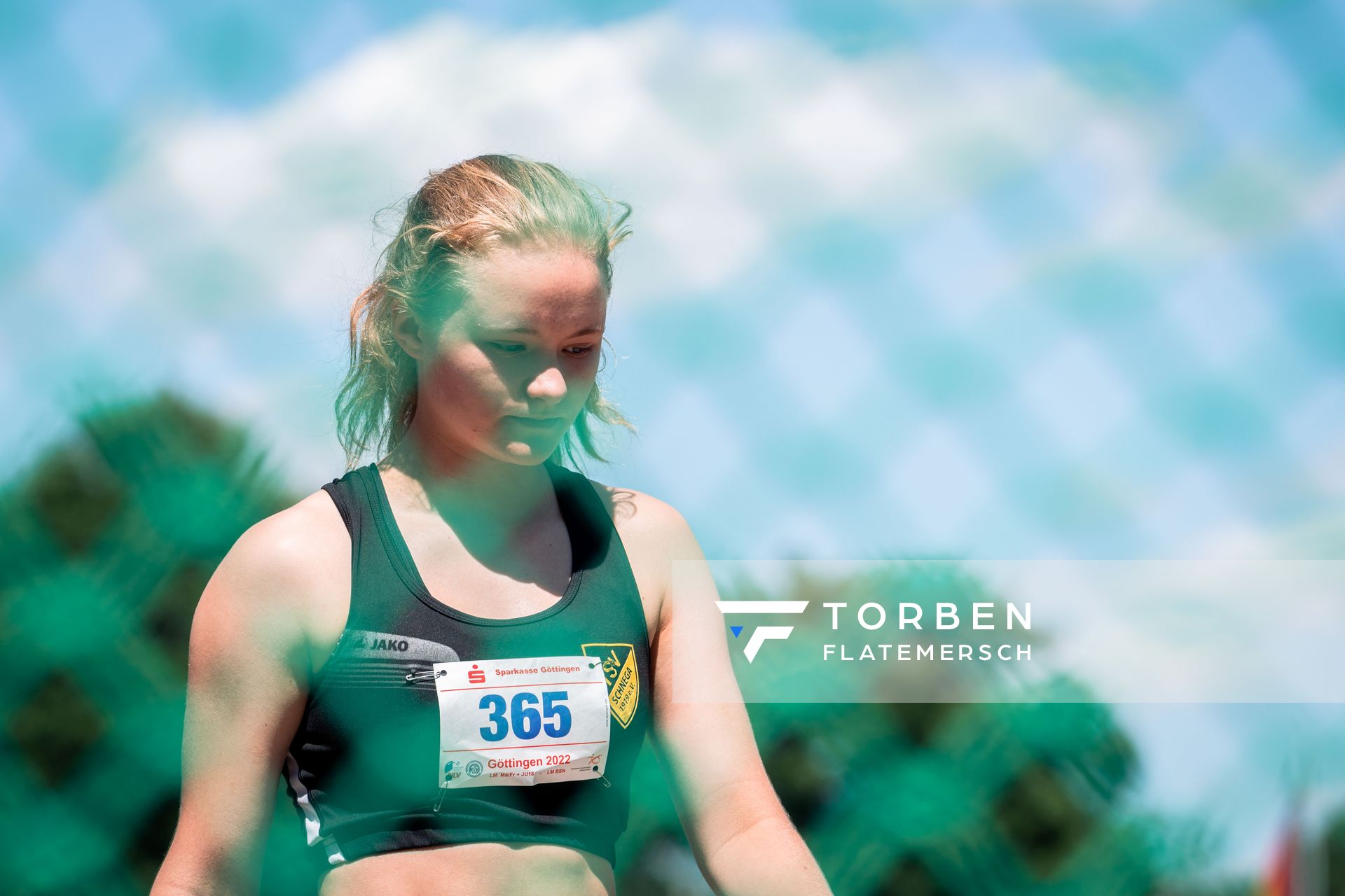 Leni Eva (TSV Schnega) am 02.07.2022 waehrend den NLV+BLV Leichtathletik-Landesmeisterschaften im Jahnstadion in Goettingen (Tag 1)